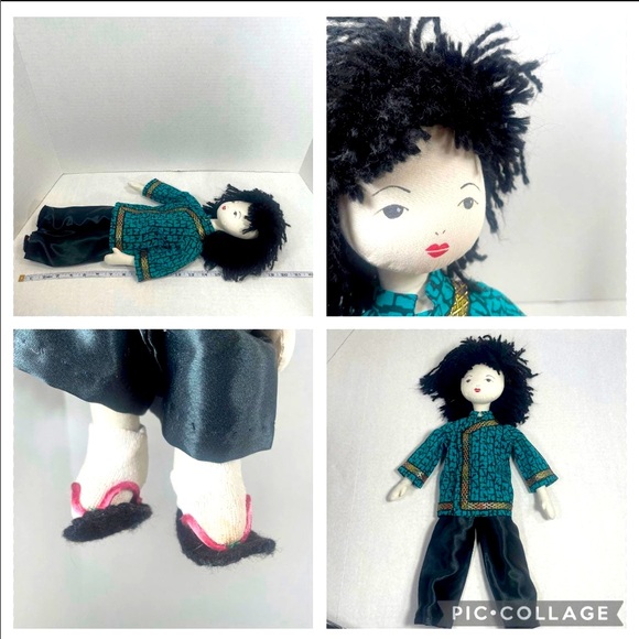Japanese likeness approx 21” cotton doll appears lovingly handmade Price Firm - Picture 8 of 11